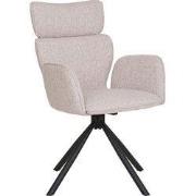 Eetkamerstoel Lichtgrijs Stof - Draaibaar - 61x61x95cm - Cordoba - Set...