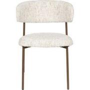 Eetkamerstoel Off White Stof - 57,5x57x78,5cm - Claes - Set van 2