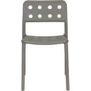 Tuinstoel Grijs Kunststof - 53x46x80cm - Serra - Set van 4