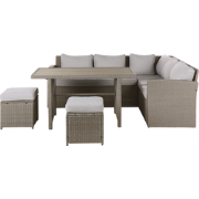 BARDI - Loungeset voor 5 - Taupe - PE rotan