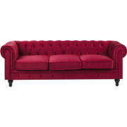 CHESTERFIELD - Chesterfield bank - Donkerrood - Fluweel