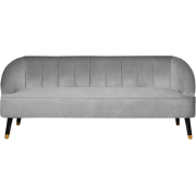 ALSVAG - Driezitsbank - Lichtgrijs - Fluweel