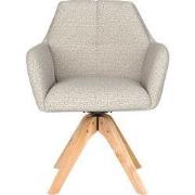Housecraft Living Pete Eetkamerstoel Draaibaar Hout Off-White