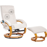 HERO - Relaxfauteuil met voetenbank - Lichtbeige - Polyester