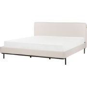 CORIO - Tweepersoonsbed - Lichtbeige - 180 x 200 cm - Polyester