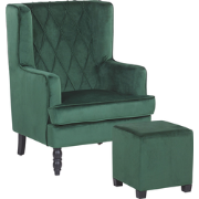 SANDSET - Fauteuil - Donkergroen - Fluweel