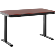 KENLY  - Verstelbaar bureau - Donkere houtkleur - 120 cm - Vezelplaat