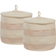 SILOPI - Mand set van 2 - Lichtbeige - Katoen