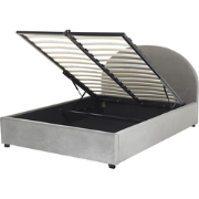 VAUCLUSE - Bed met opbergruimte - Lichtgrijs - 160 x 200 cm - Fluweel
