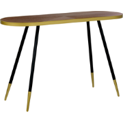 RAMONA - Sidetable - Donkerbruin/Goud - Hout