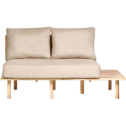 SALO - Tweezitsbank met tafeltje - Zandbeige - Polyester