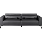 ANGE - Driezitsbank - Zwart - Kunstleer