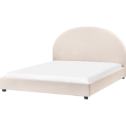VAUCLUSE - Tweepersoonsbed - Lichtbeige - 160 x 200 cm - Polyester