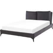 MELLE  - Tweepersoonsbed - Donkergrijs - 160 x 200 cm - Chenille