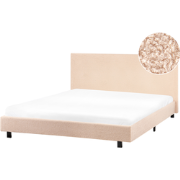 ALBI  - Tweepersoonsbed - Beige - 160 x 200 cm - Bouclé