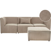 LEMVIG - Driezitsbank - Taupe - Universeel - Corduroy