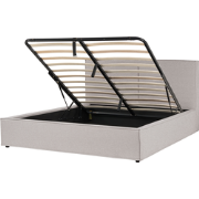 MOISSAC - Bed - Lichtgrijs - 180 x 200 cm - Polyester