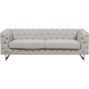 VISSLAND - Chesterfield bank 2-zits - Lichtbeige - Polyester