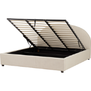 VAUCLUSE - Bed met opbergruimte - Beige - 180 x 200 cm - Polyester
