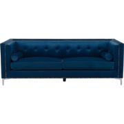 AVALDSENES - Chesterfield bank 2-zits - Marineblauw - Fluweel