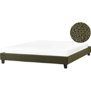 ROANNE - Tweepersoonsbed - Donkergroen - 180 x 200 cm - Bouclé