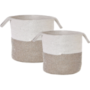 PAZHA - Mand set van 2 - Beige - Katoen