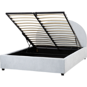 VAUCLUSE - Bed met opbergruimte - Lichtblauw - 140 x 200 cm - Stof