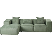 DOLVA - Hoekbank - Donkergroen - Rechtszijdig - Chenille
