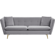 FREDERICA - Driezitsbank - Lichtgrijs - Fluweel