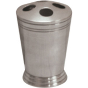 Tandenborstelhouder in verouderd zilver afgewerkt messing