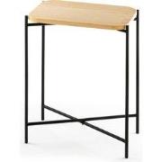 Rechthoekige bijzettafel met metalen poten H56 cm - JAMIE