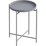 Bijzettafel met rond metalen blad met rand H56 cm - PARKER