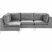 EVJA - Hoekbank - Grijs - Rechterzijde - 235 cm - Fluweel
