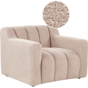 AGERUP - Fauteuil - Beige - Bouclé