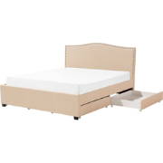 MONTPELLIER  - Bed met opbergruimte - Beige - 180 x 200 cm - Polyester