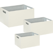 LARSA - Opbergdozen set van 3 - Beige - Kunstleer