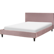 FITOU  - Tweepersoonsbed - Roze - 140 x 200 cm - Fluweel