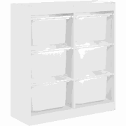 TOBIN - Kast met 6 lades - Wit - Vezelplaat