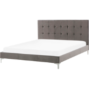 AMBERT  - Tweepersoonsbed - Grijs - 140 x 200 cm - Fluweel