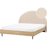 MILLAY - Bed - Beige - 180 x 200 cm - Bouclé