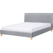 SENNEZ - Tweepersoonsbed - Lichtgrijs - 160 x 200 cm - Polyester