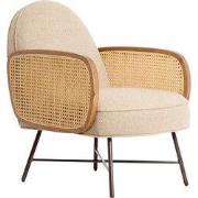 Light&living Stoel 81x60x79 cm FIENNE beige+rotan naturel