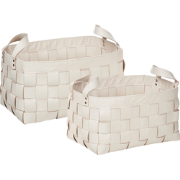 SIPPAR - Opbergmanden set van 2 - Beige - Kunstleer