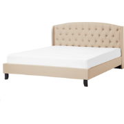 BORDEAUX  - Tweepersoonsbed - Beige - 140 x 200 cm - Polyester