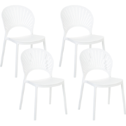 OSTIA  - Tuinstoel set van 4 - Wit - Polypropyleen
