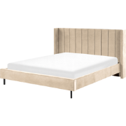 VILLETTE  - Tweepersoonsbed - Beige - 180 x 200 cm - Fluweel