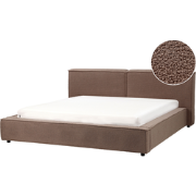 LINARDS - Bed - Tweepersoonsbed - 180 x 200 cm - Bouclé
