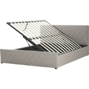 ROCHEFORT - Bed met opbergruimte - Taupe - 140 x 200 cm - Kunstleer