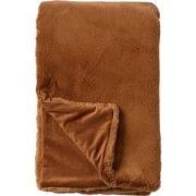 Dutch Decor ZINZI - plaid 140x180 cm - bontlook - effen kleur - Tobacc...