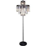 Fulgurant grijze glazen metalen vloerlamp